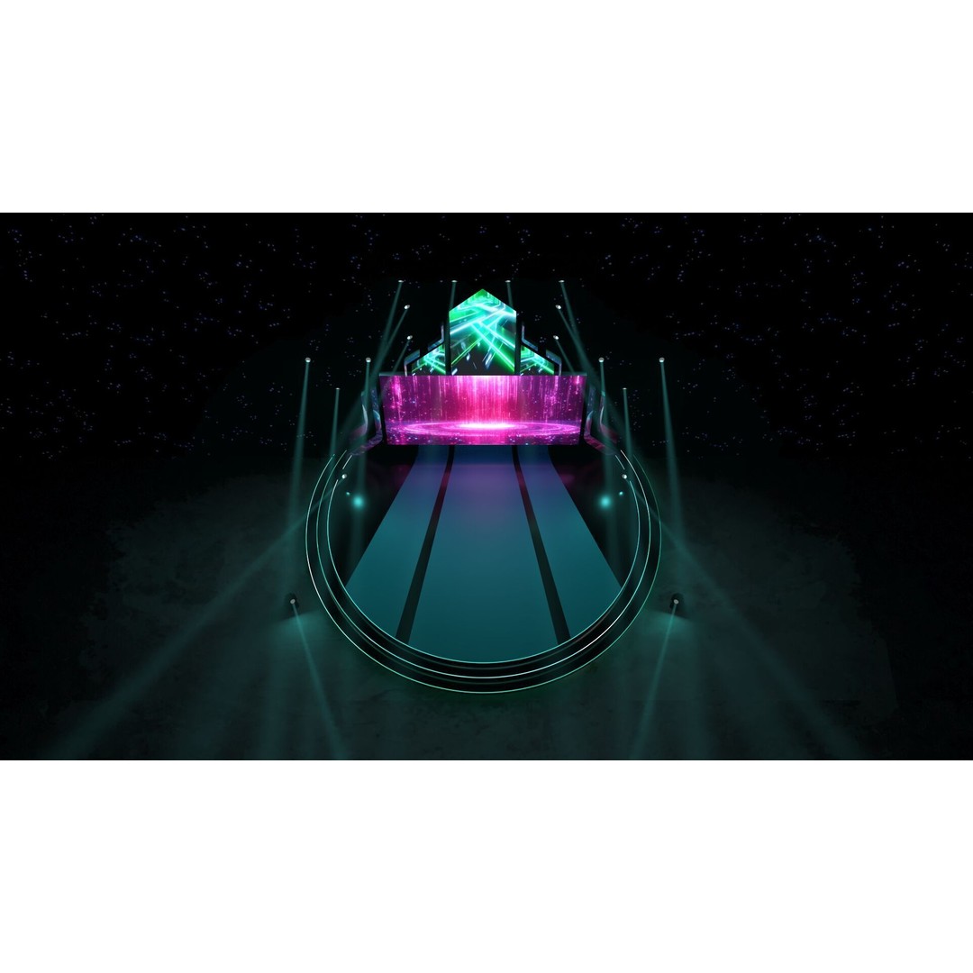 Futuristic LED Stage 3D Model – High-Quality Event Asset, FBX, OBJ - View 5