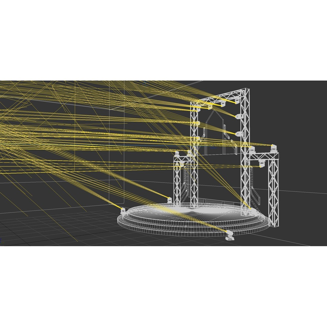 Futuristic LED Stage 3D Model – High-Quality Event Asset, FBX, OBJ - View 7