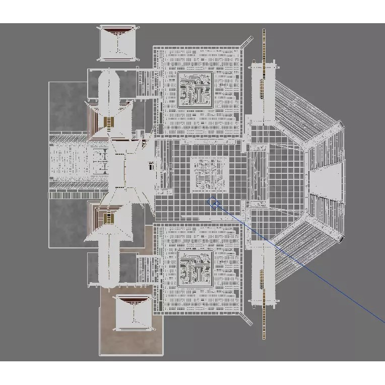 Chinese Style Buildings 3D Model – Low Poly Architectural Asset, FBX, OBJ - View 8