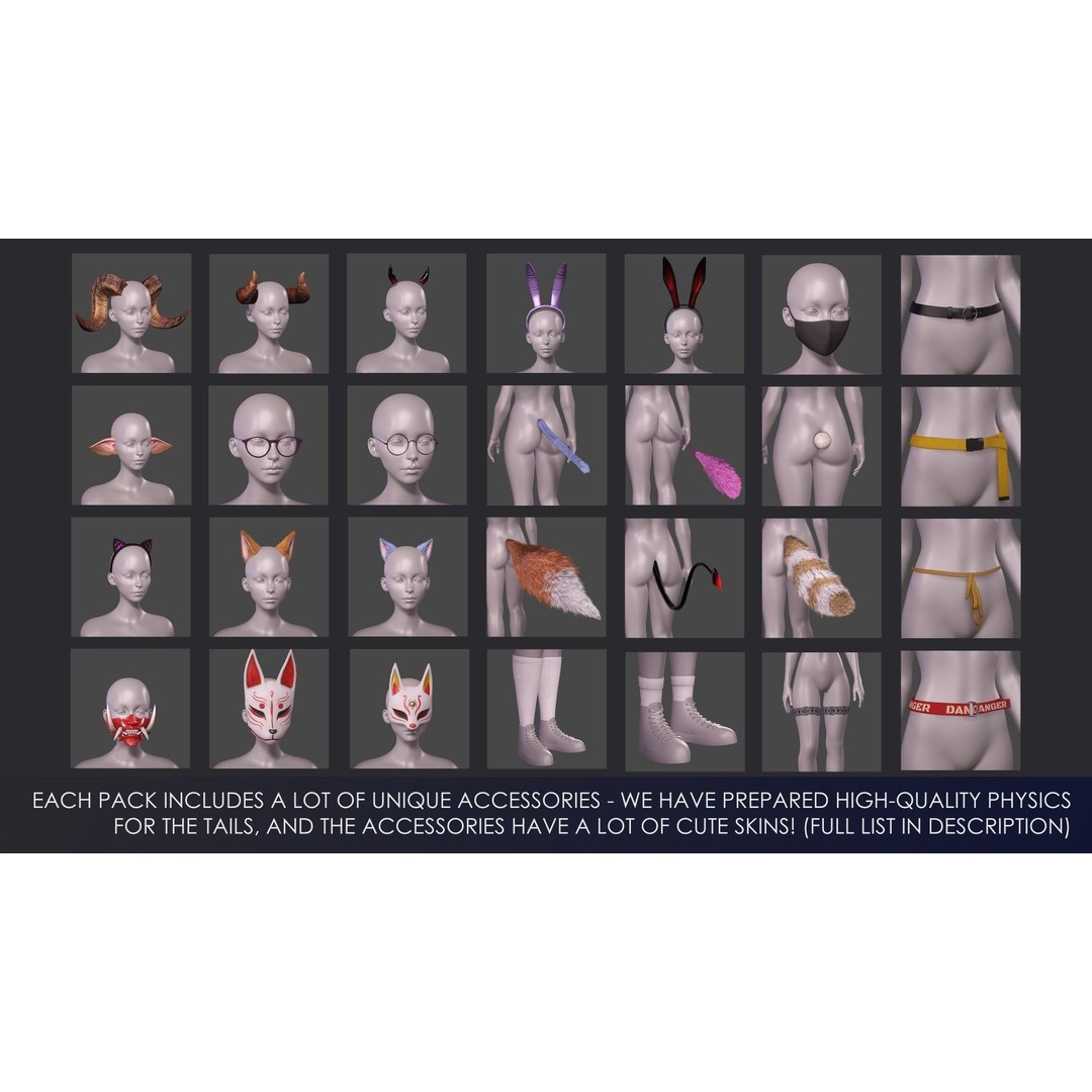 Streetwear Girl 3D Model – Game-Ready Low-Poly Character, FBX & Blender - View 10