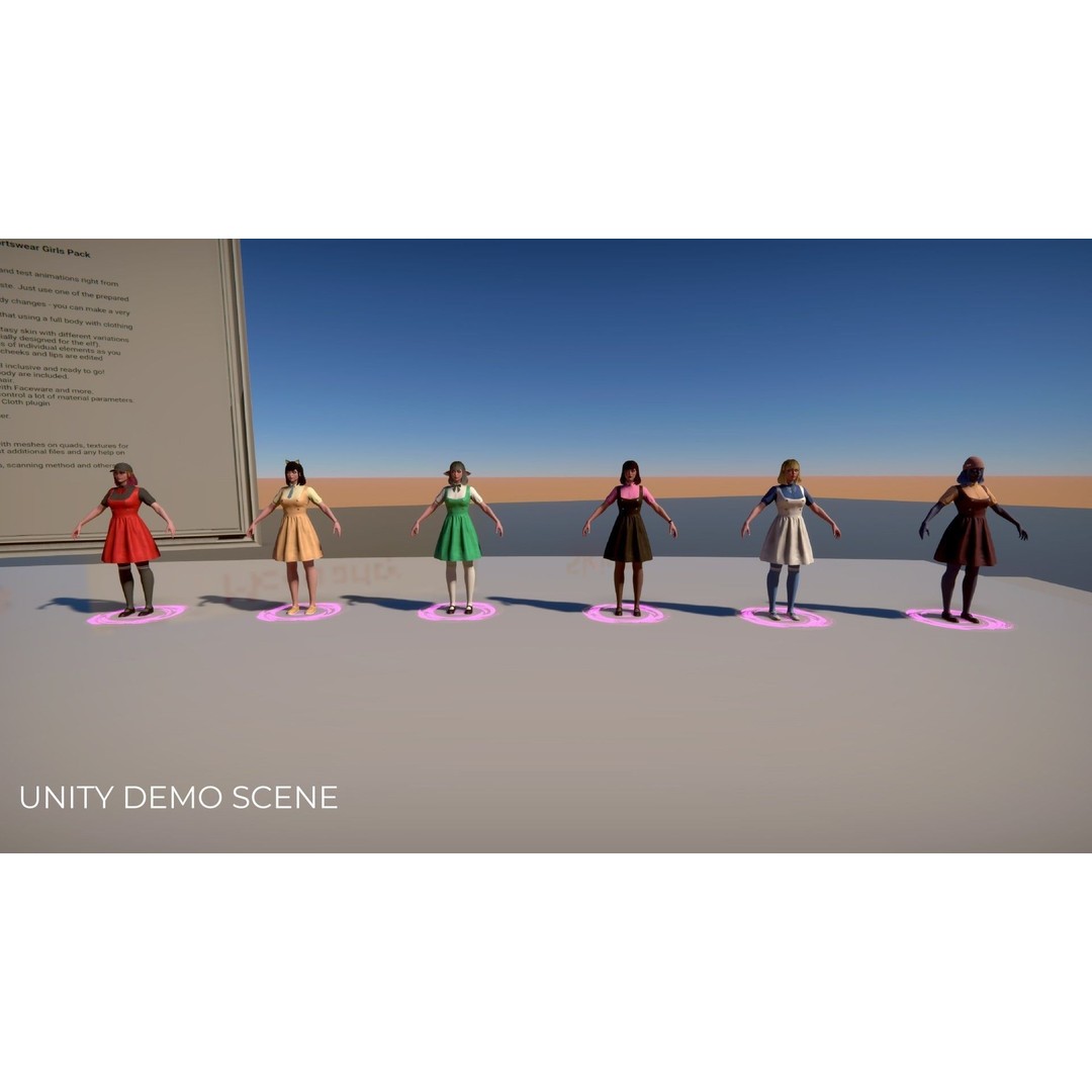 Streetwear Girl 3D Model – Game-Ready Low-Poly Character, FBX & Blender - View 32