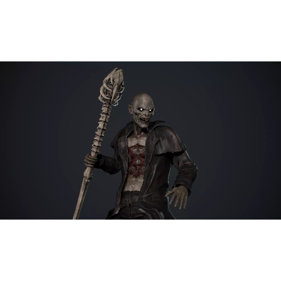 Demonologist 3D Model – Low Poly Rigged Character with Animations - View 10