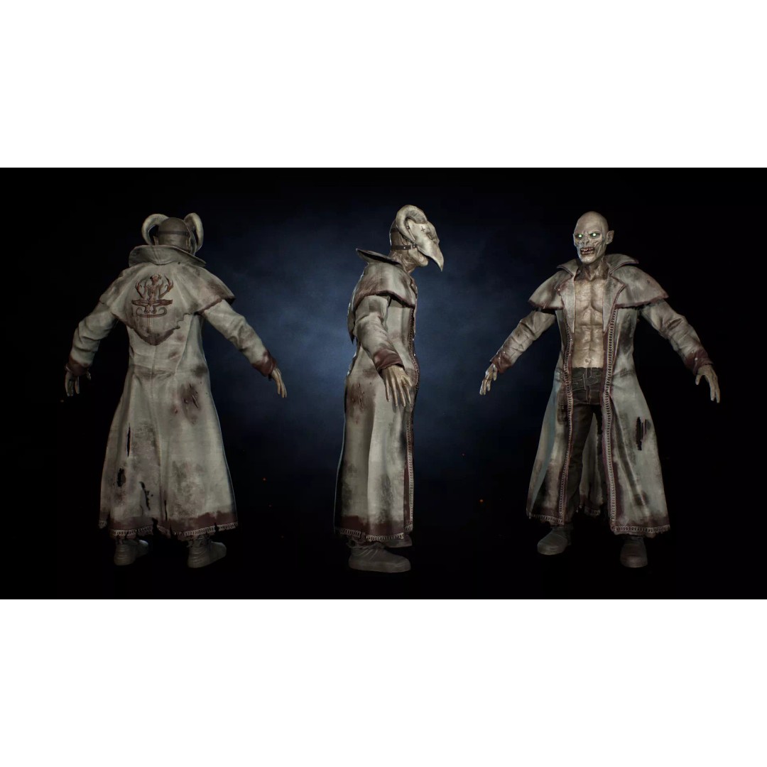 Demonologist 3D Model – Low Poly Rigged Character with Animations - View 7