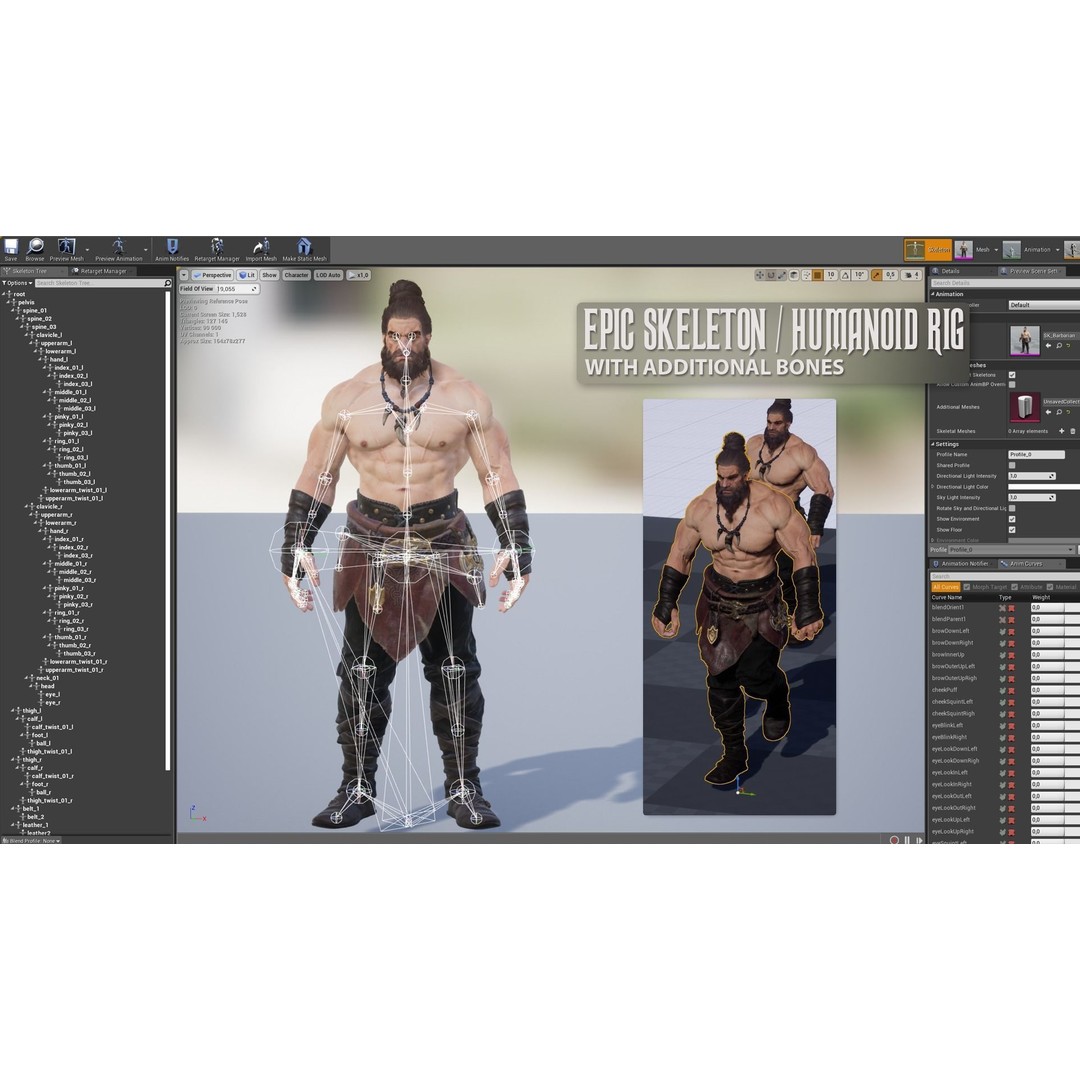Barbarian Hargold 3D Model – Low Poly Game-Ready Character, FBX - View 14