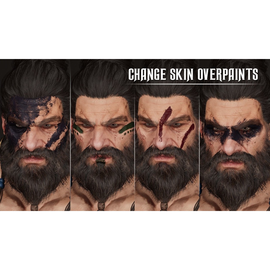 Barbarian Hargold 3D Model – Low Poly Game-Ready Character, FBX - View 8