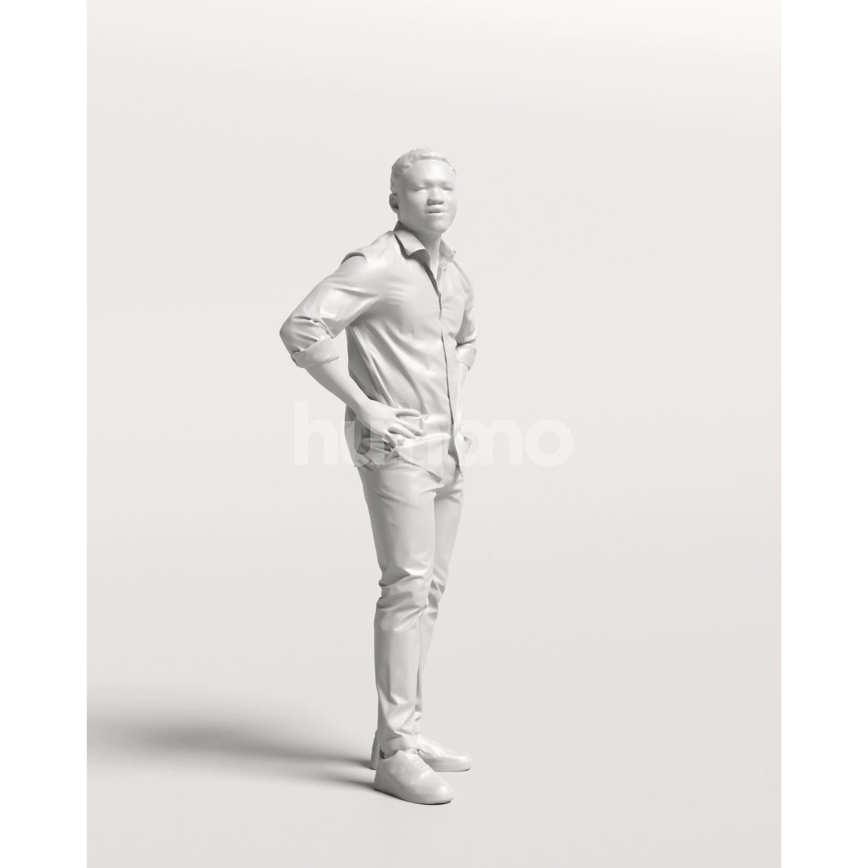 Humano Casual Black Man - Game-Ready 3D Model - View 13