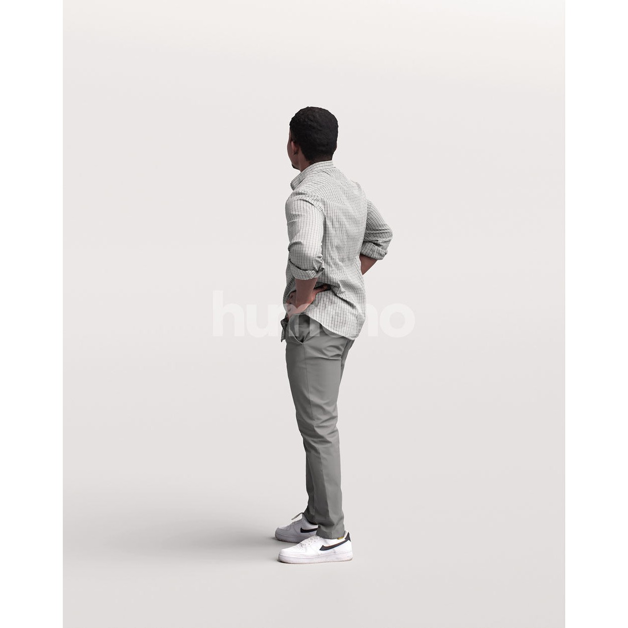 Humano Casual Black Man - Game-Ready 3D Model - View 5