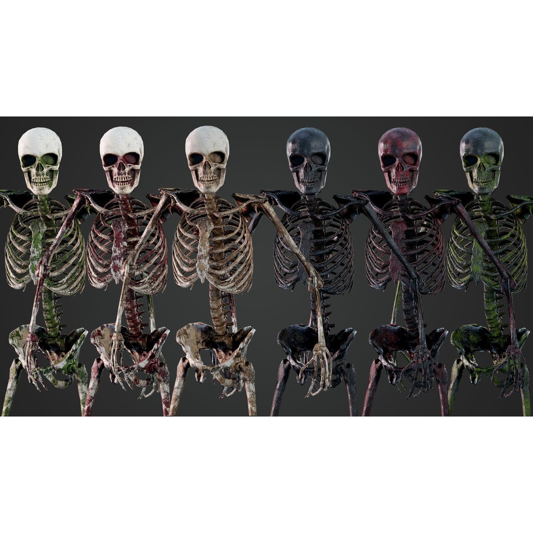 Skeleton Mage 3D Model – Low Poly Game-Ready Character, FBX, PBR Textures - View 6