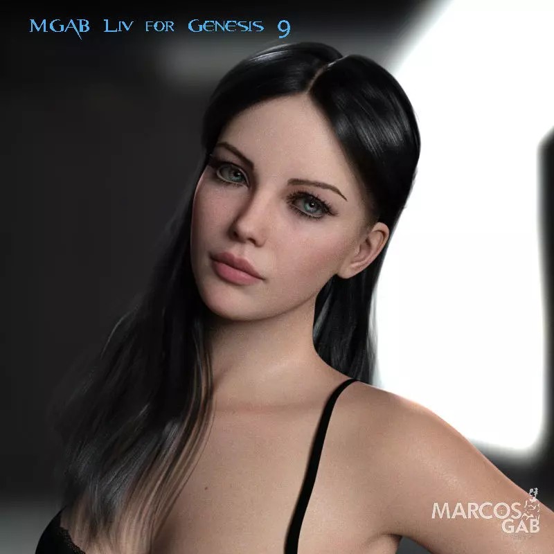 MGAB Liv 3D Model – Beautiful Woman Character, PBR Rigged - View 2