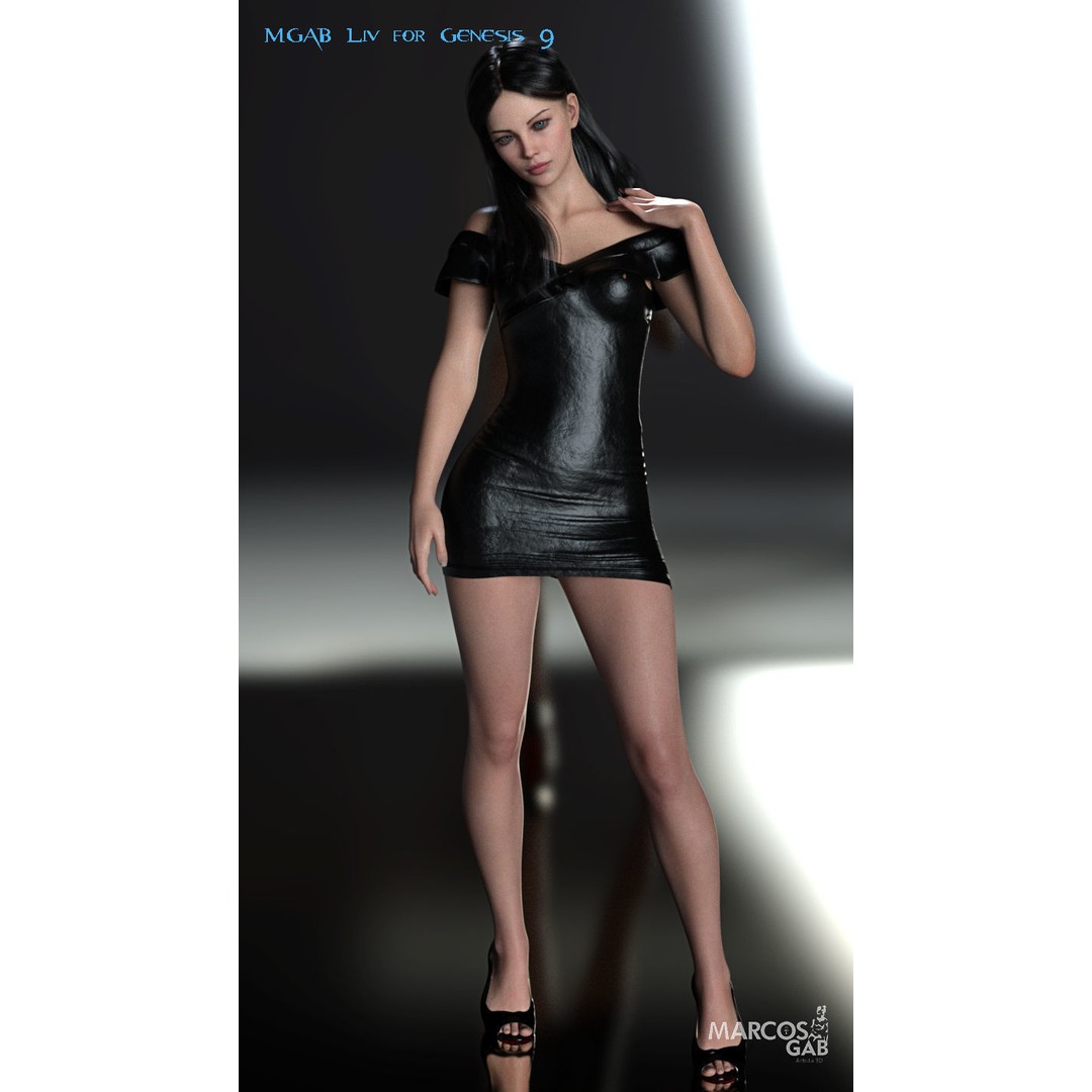 MGAB Liv 3D Model – Beautiful Woman Character, PBR Rigged - View 23