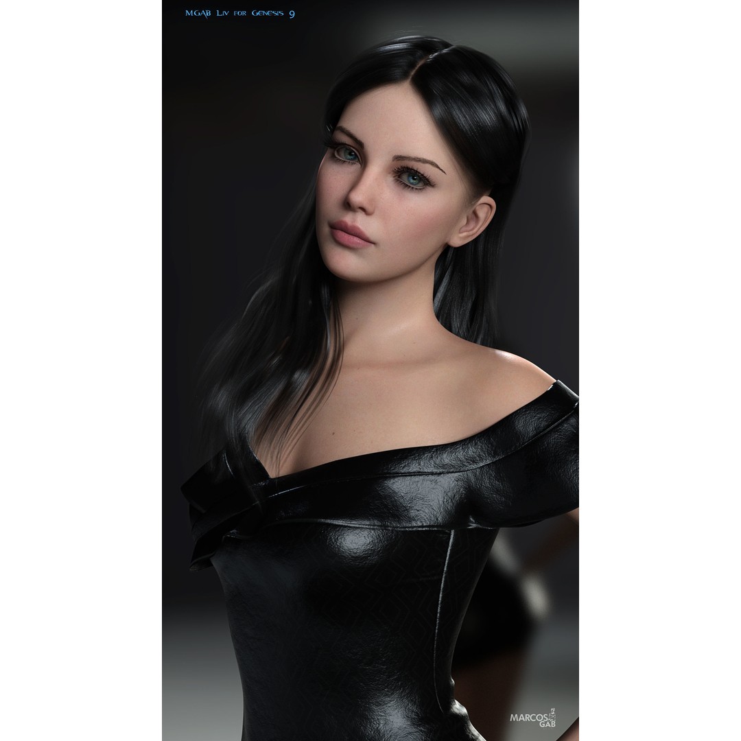 MGAB Liv 3D Model – Beautiful Woman Character, PBR Rigged - View 3