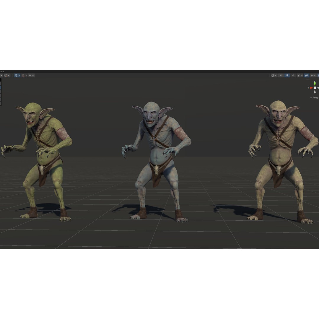 Troll 3D Model – Low Poly Game Ready Animated Character, FBX