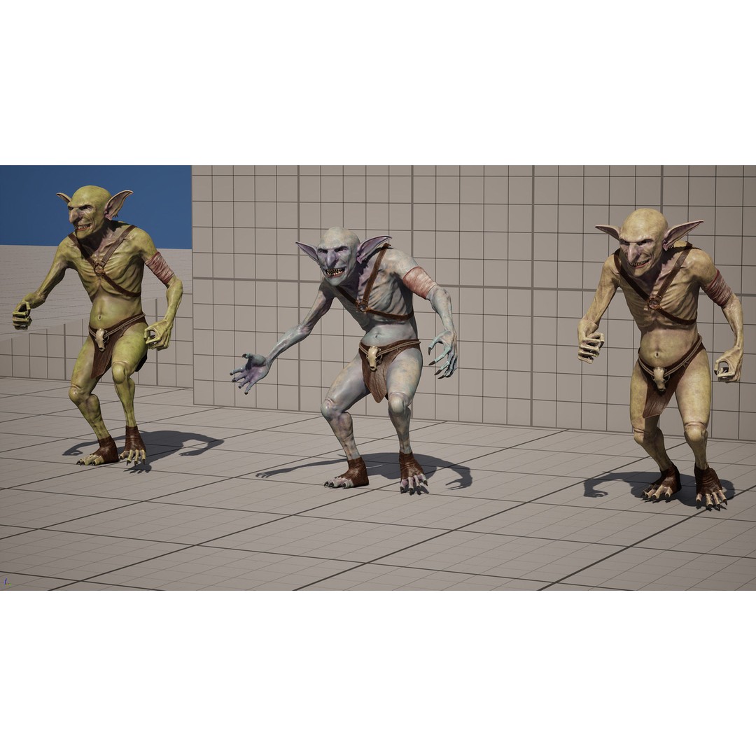 Troll 3D Model – Low Poly Game Ready Animated Character, FBX - View 10