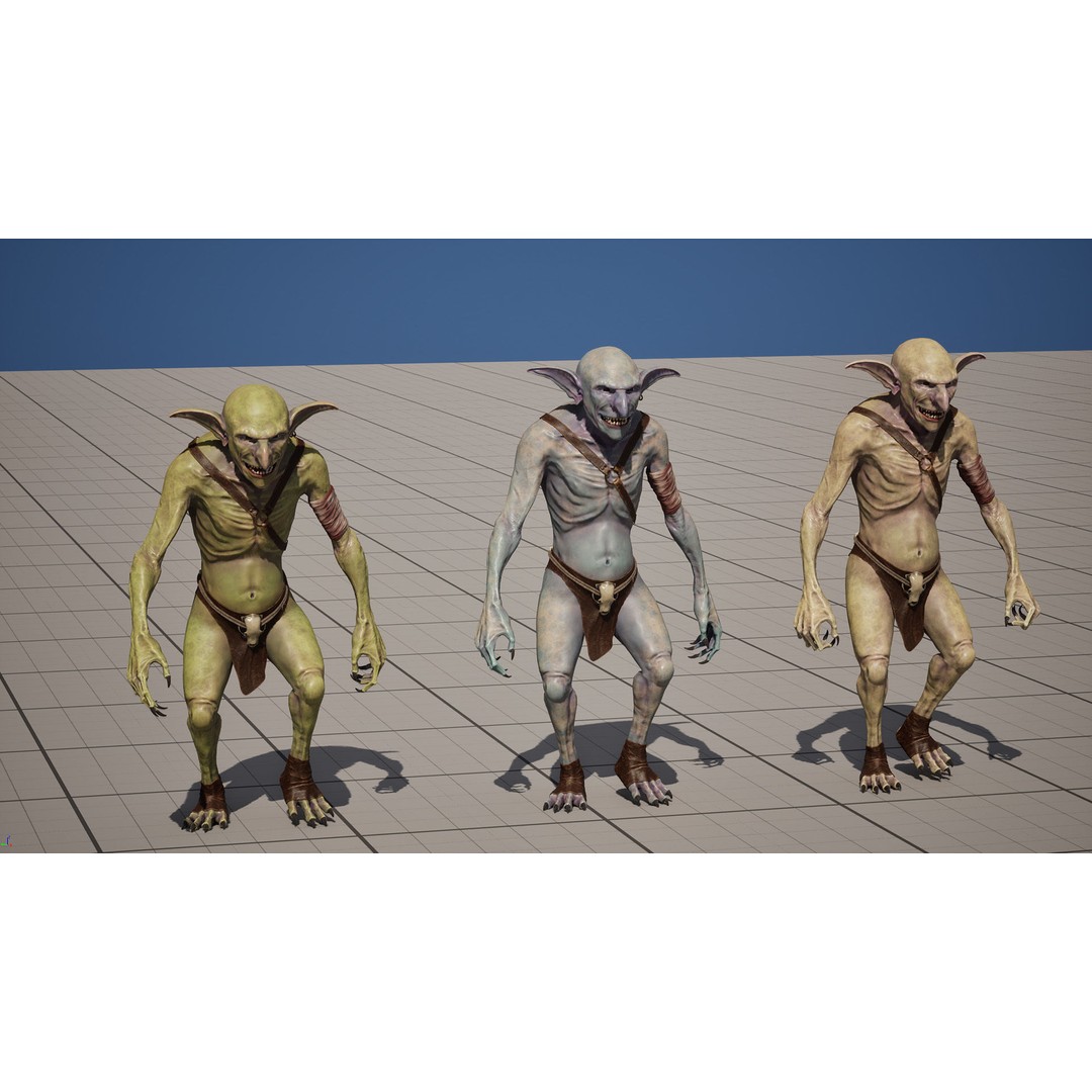 Troll 3D Model – Low Poly Game Ready Animated Character, FBX - View 14