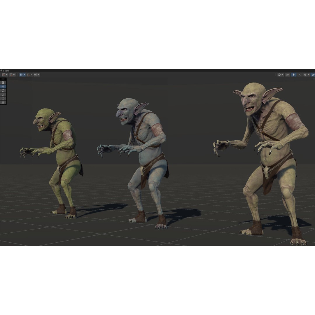 Troll 3D Model – Low Poly Game Ready Animated Character, FBX - View 24