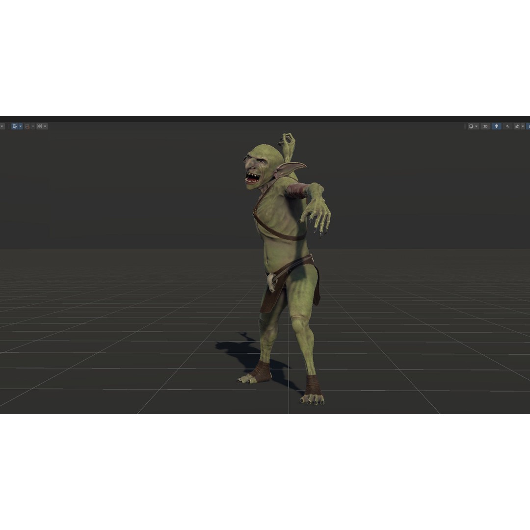 Troll 3D Model – Low Poly Game Ready Animated Character, FBX - View 28