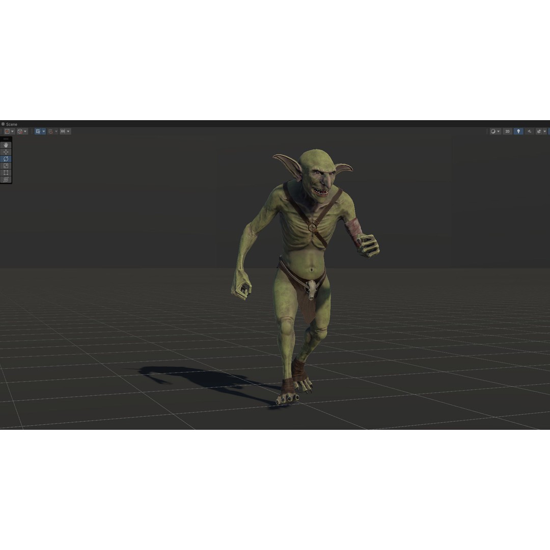 Troll 3D Model – Low Poly Game Ready Animated Character, FBX - View 29