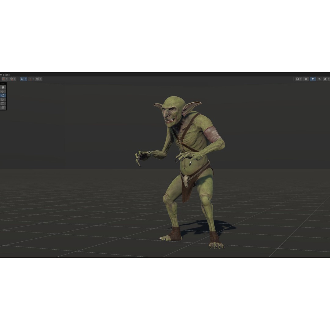 Troll 3D Model – Low Poly Game Ready Animated Character, FBX - View 30