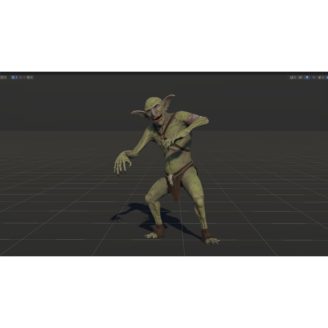 Troll 3D Model – Low Poly Game Ready Animated Character, FBX - View 32