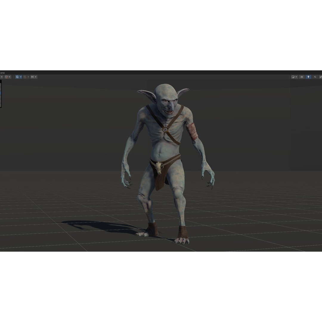 Troll 3D Model – Low Poly Game Ready Animated Character, FBX - View 33