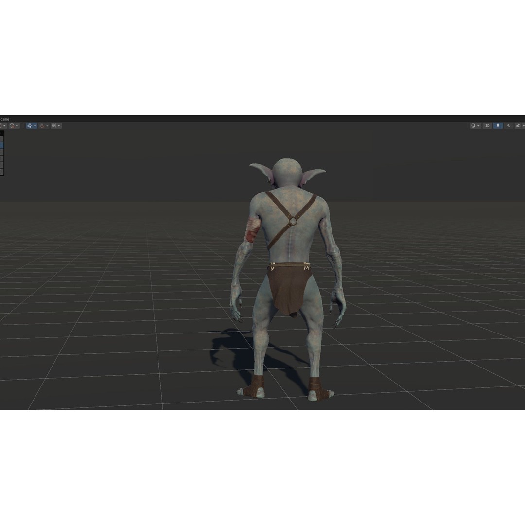 Troll 3D Model – Low Poly Game Ready Animated Character, FBX - View 34