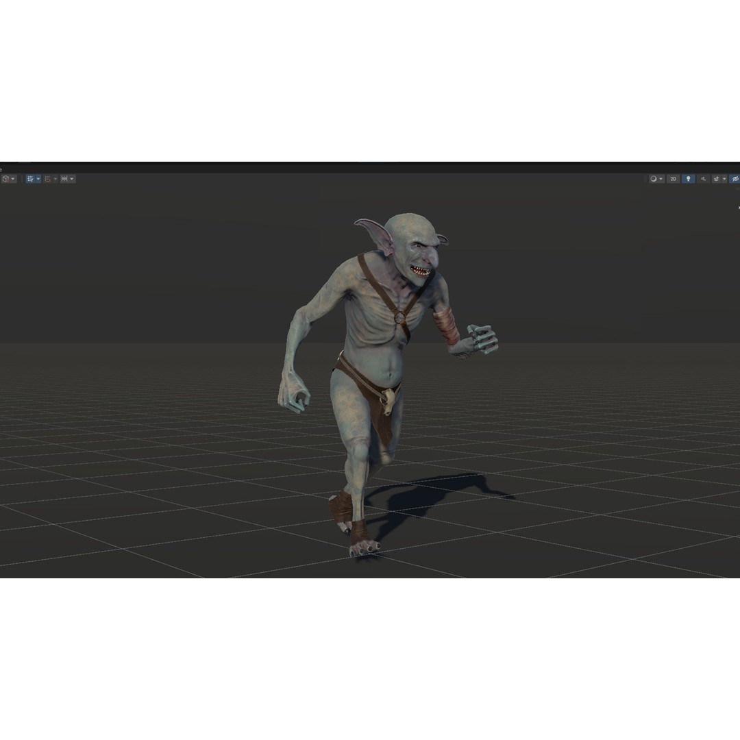 Troll 3D Model – Low Poly Game Ready Animated Character, FBX - View 37