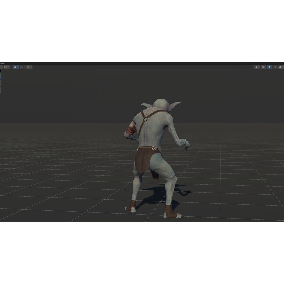 Troll 3D Model – Low Poly Game Ready Animated Character, FBX - View 38