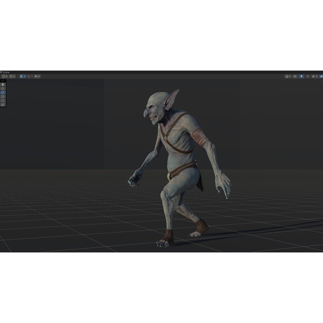 Troll 3D Model – Low Poly Game Ready Animated Character, FBX - View 39