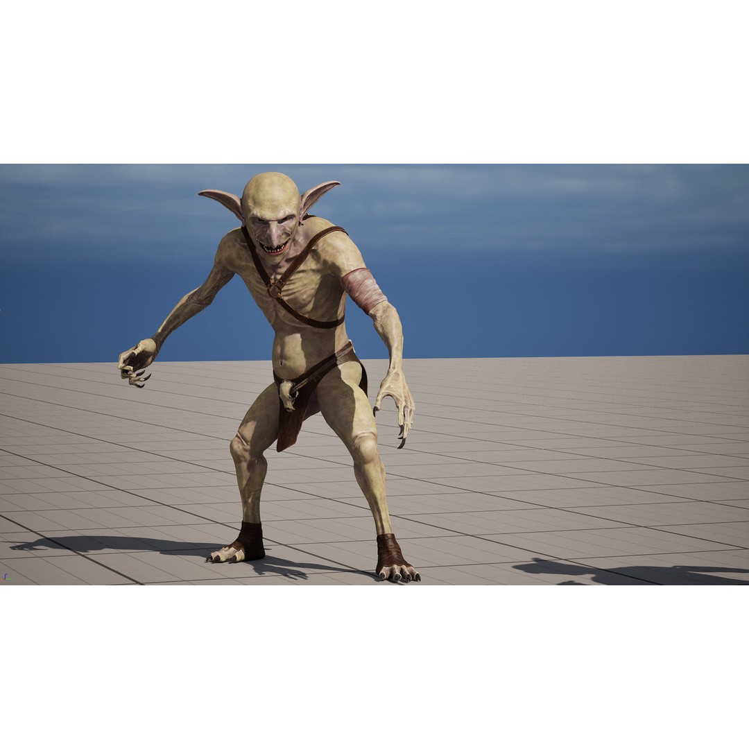 Troll 3D Model – Low Poly Game Ready Animated Character, FBX - View 7