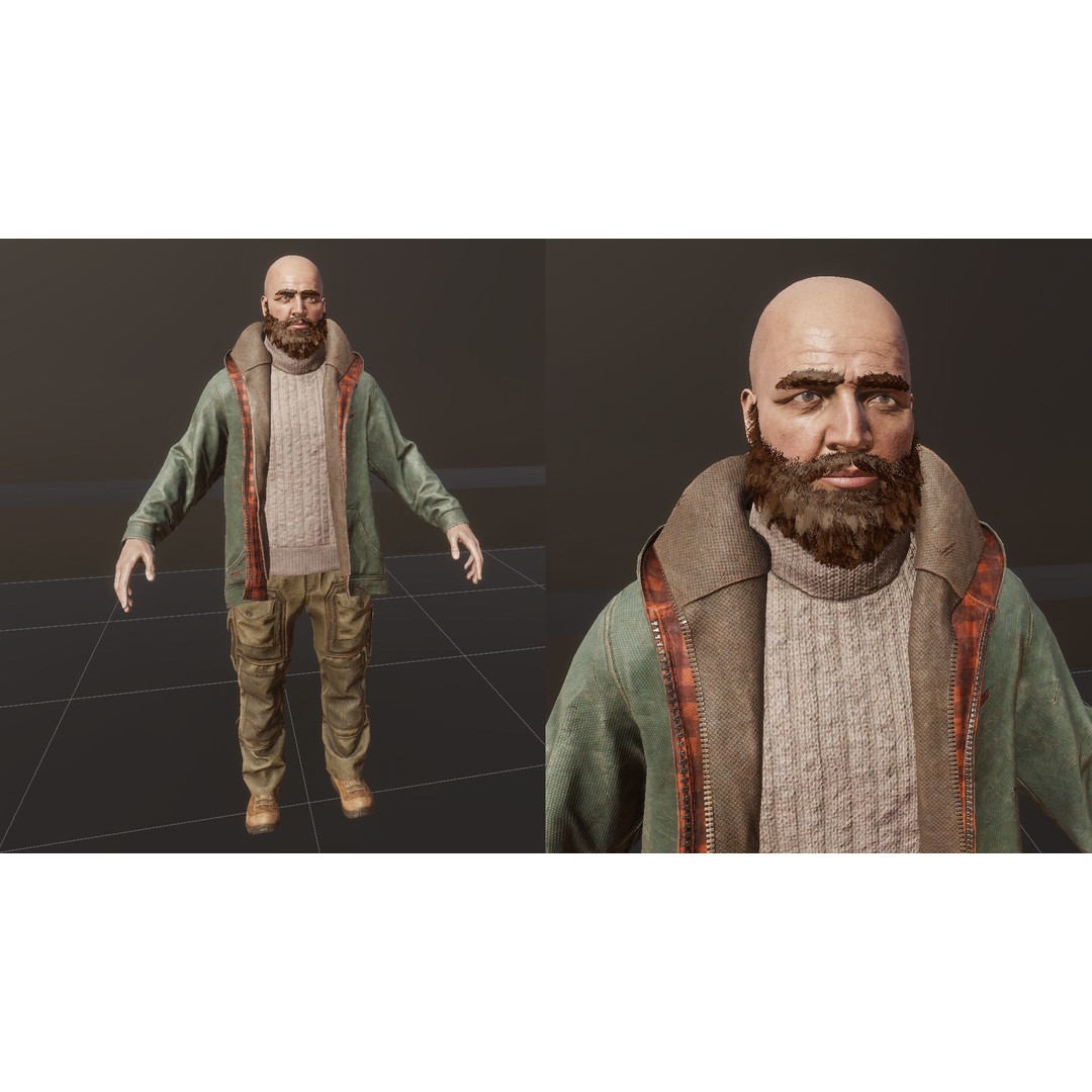 Winter Survivor 3D Model – Low Poly Rigged Character for Unity & UE5 - View 13