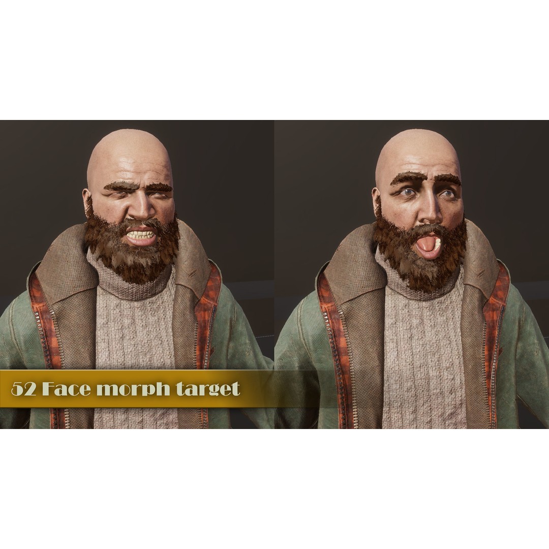 Winter Survivor 3D Model – Low Poly Rigged Character for Unity & UE5 - View 14