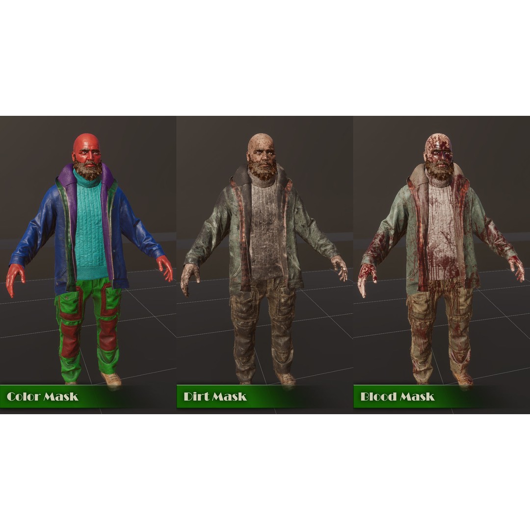 Winter Survivor 3D Model – Low Poly Rigged Character for Unity & UE5 - View 18