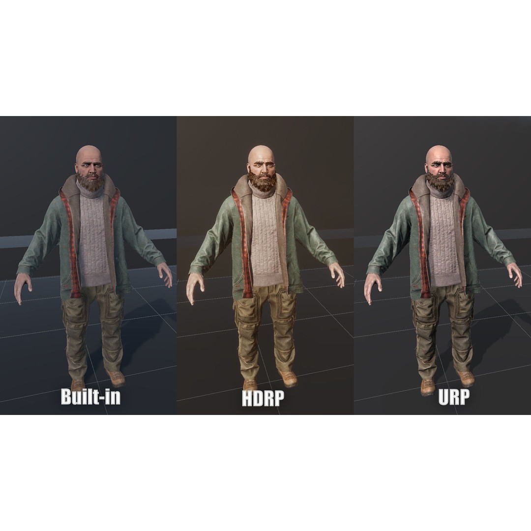 Winter Survivor 3D Model – Low Poly Rigged Character for Unity & UE5 - View 19