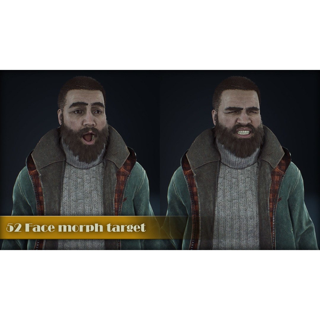 Winter Survivor 3D Model – Low Poly Rigged Character for Unity & UE5 - View 5