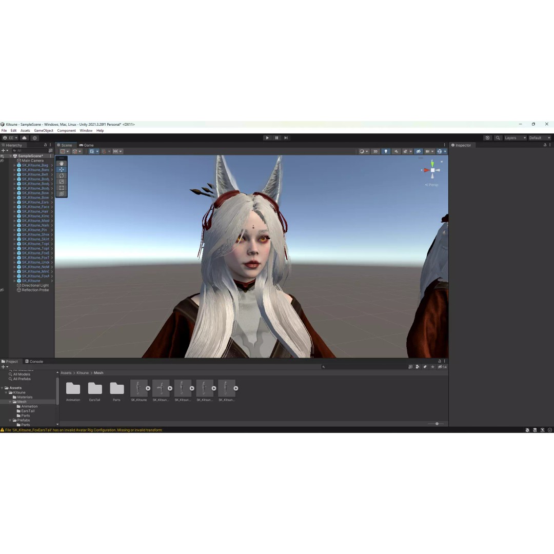Kitsune 3D Model – Low Poly Fantasy Character, Rigged, FBX - View 18