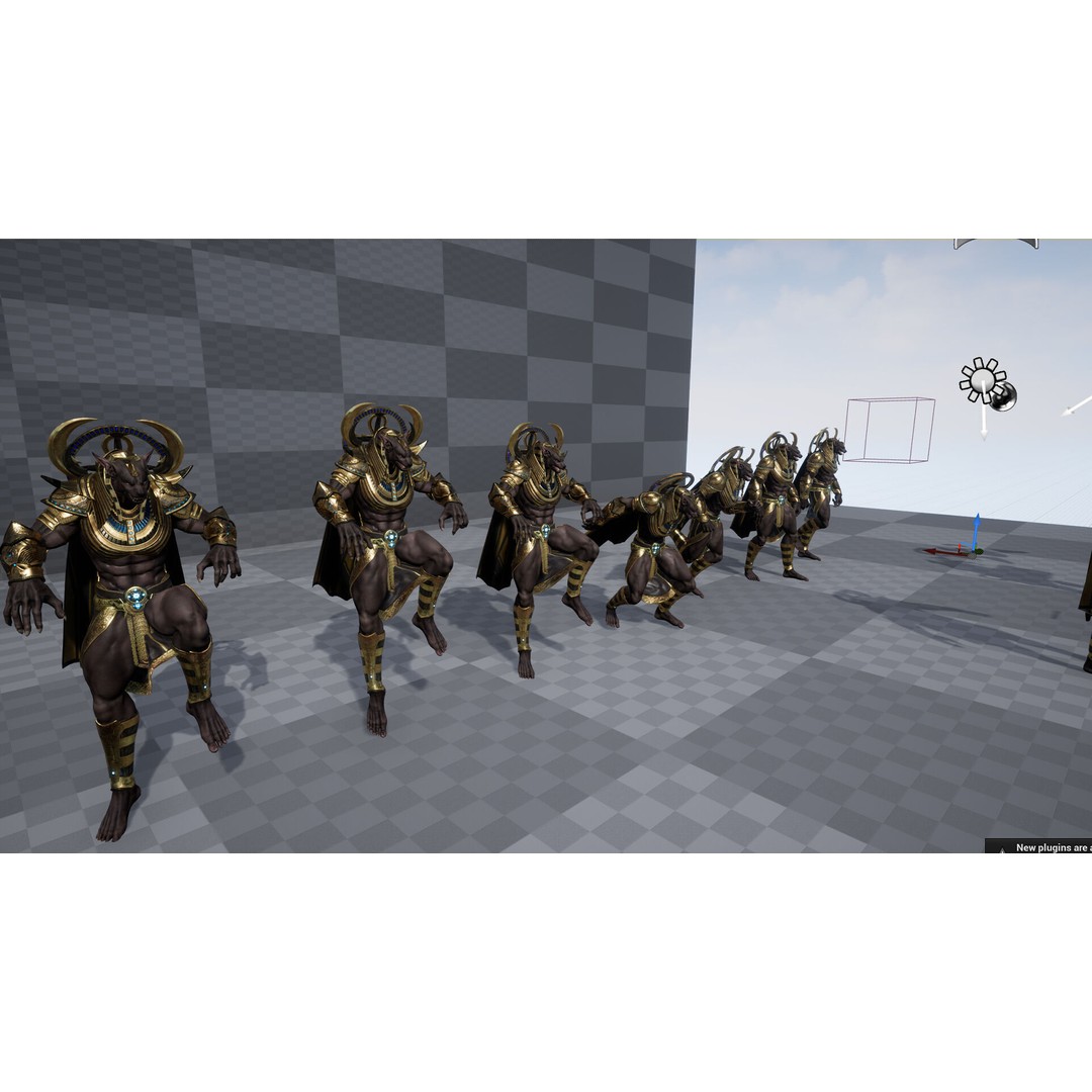 Anubis 3D Model – Low Poly Rigged Character for Animation - View 20