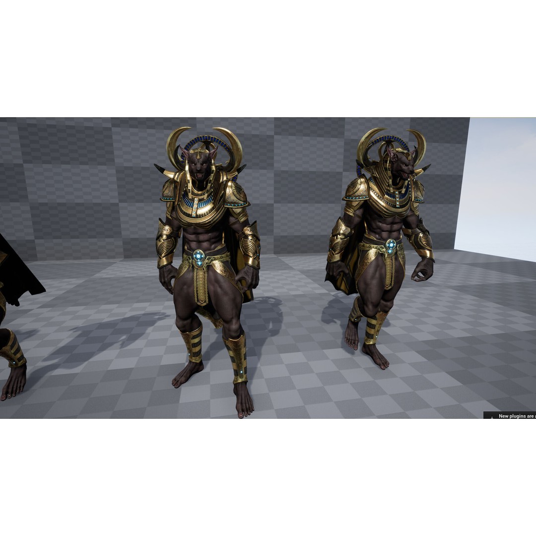 Anubis 3D Model – Low Poly Rigged Character for Animation - View 21