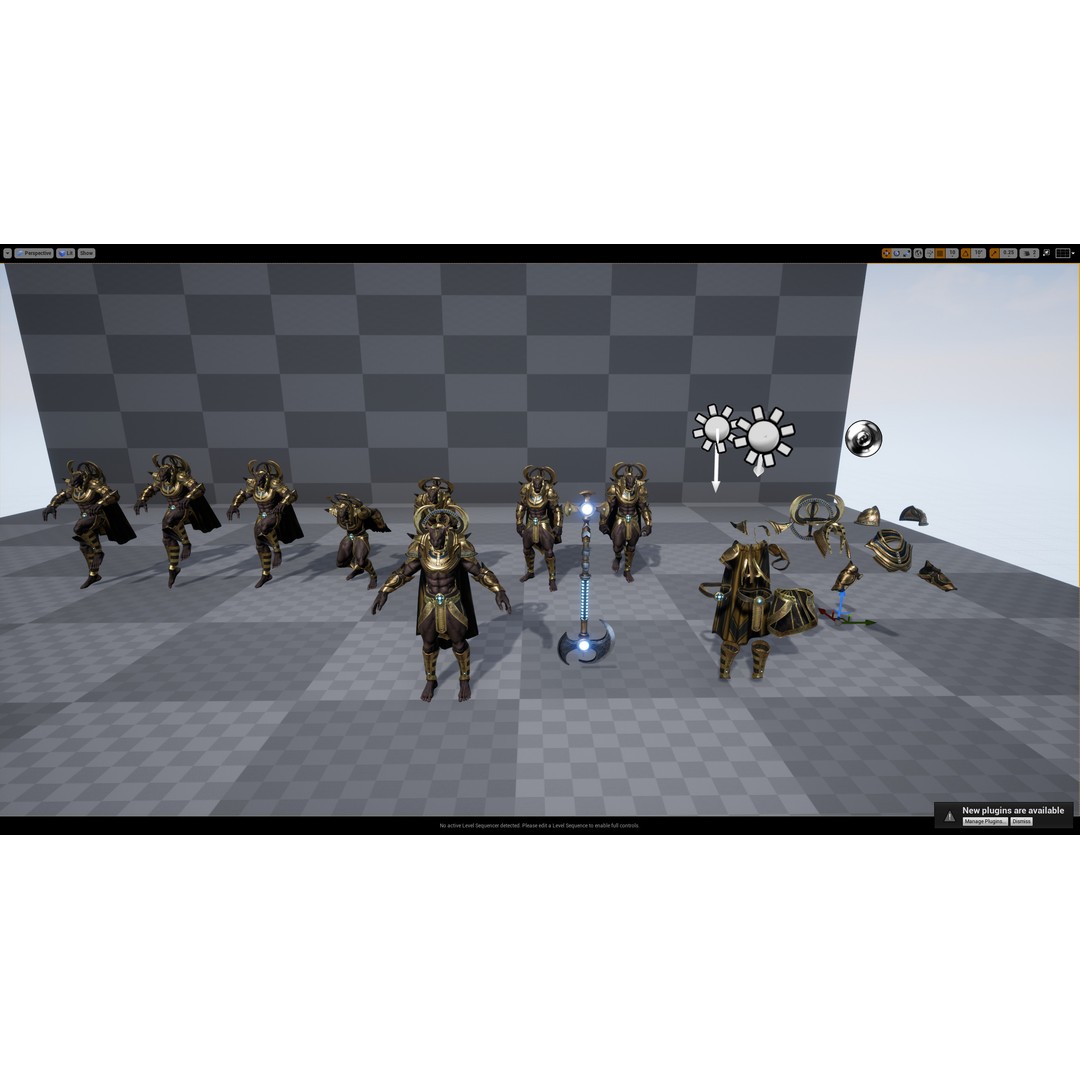 Anubis 3D Model – Low Poly Rigged Character for Animation - View 28