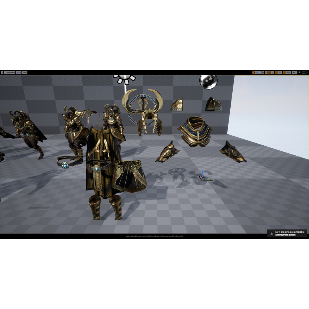 Anubis 3D Model – Low Poly Rigged Character for Animation - View 33