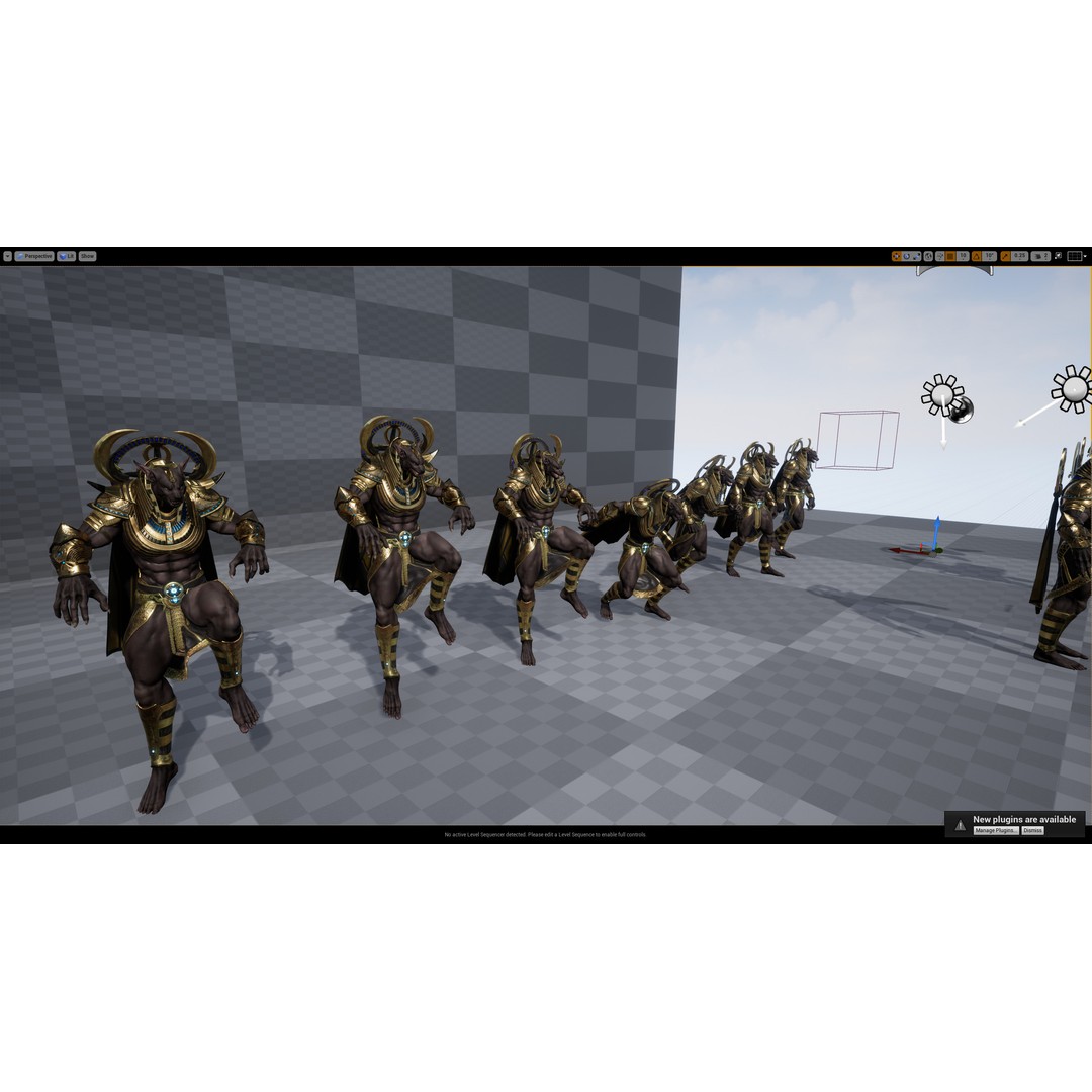 Anubis 3D Model – Low Poly Rigged Character for Animation - View 35