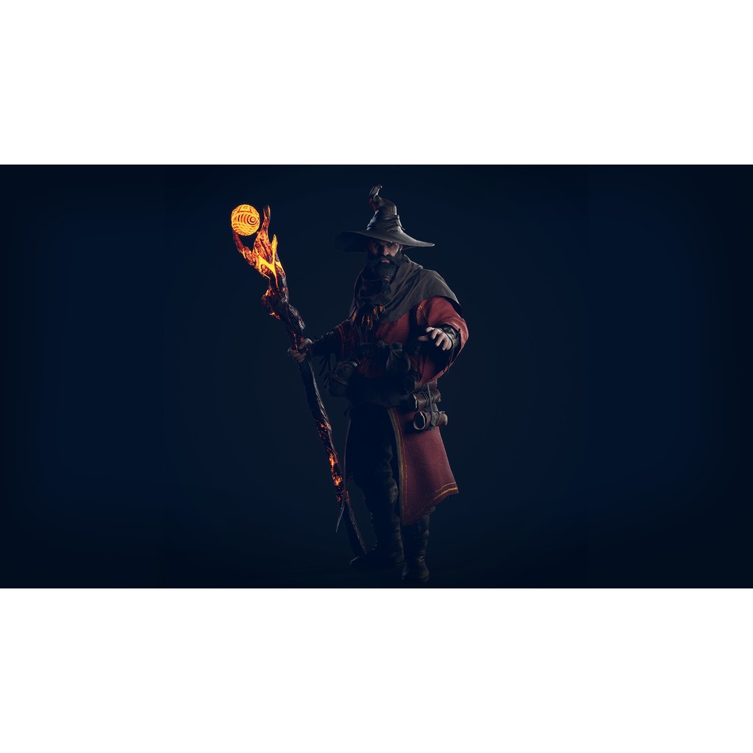 Modular Mage Sorcerer 3D Model – Low Poly Rigged Character, FBX - View 11