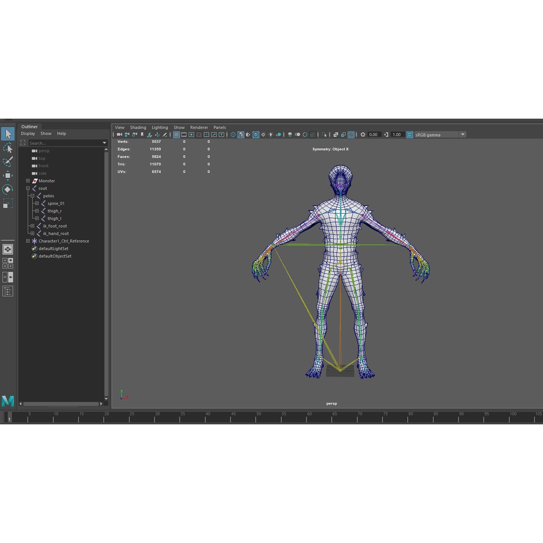 Monster 3D Model – Low Poly Animated Creature for Games