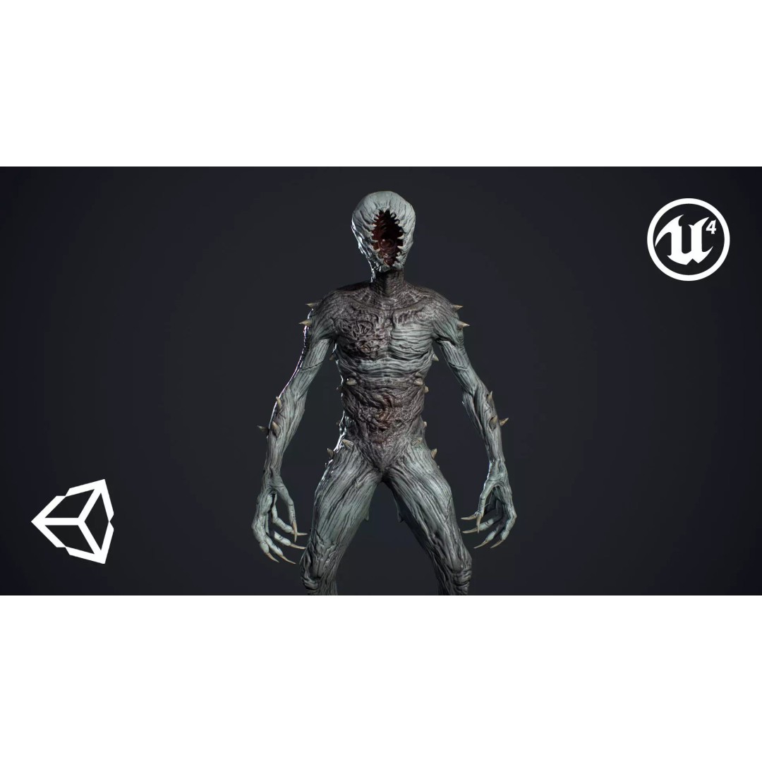 Monster 3D Model – Low Poly Animated Creature for Games - View 2