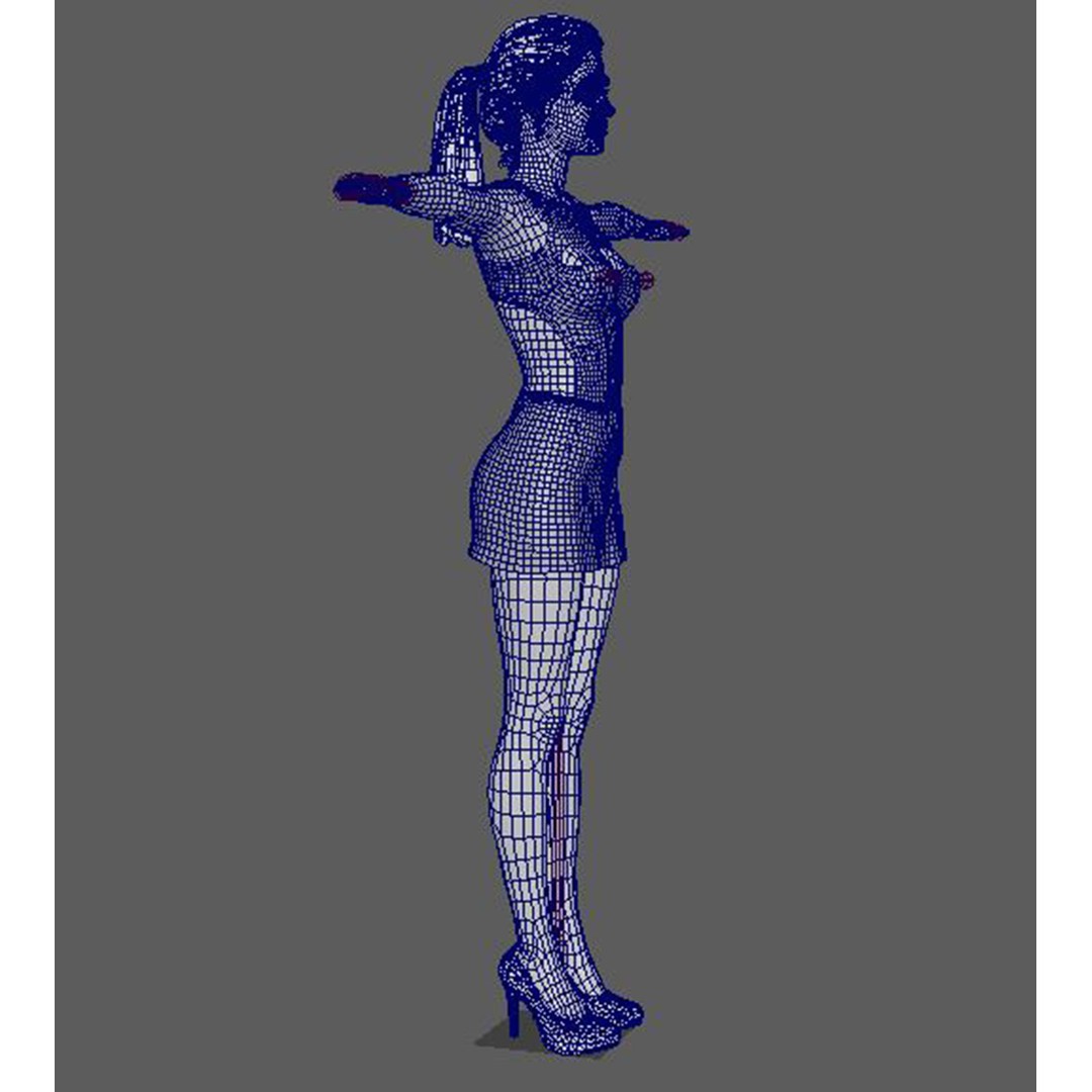 Irina Shayk 3D Model – Low Poly Rigged Character for Animation, FBX, OBJ