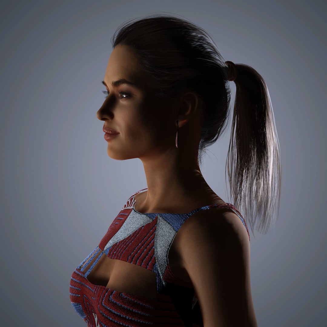 Irina Shayk 3D Model – Low Poly Rigged Character for Animation, FBX, OBJ - View 10