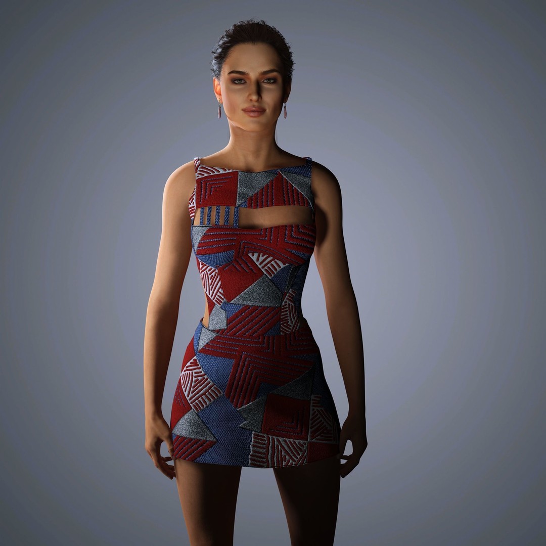 Irina Shayk 3D Model – Low Poly Rigged Character for Animation, FBX, OBJ - View 13