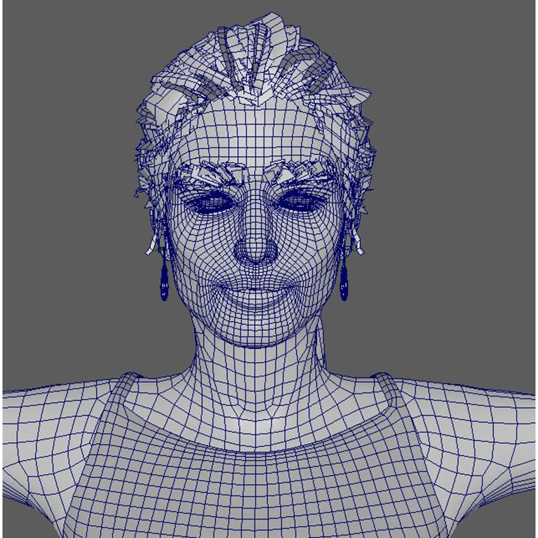 Irina Shayk 3D Model – Low Poly Rigged Character for Animation, FBX, OBJ - View 25