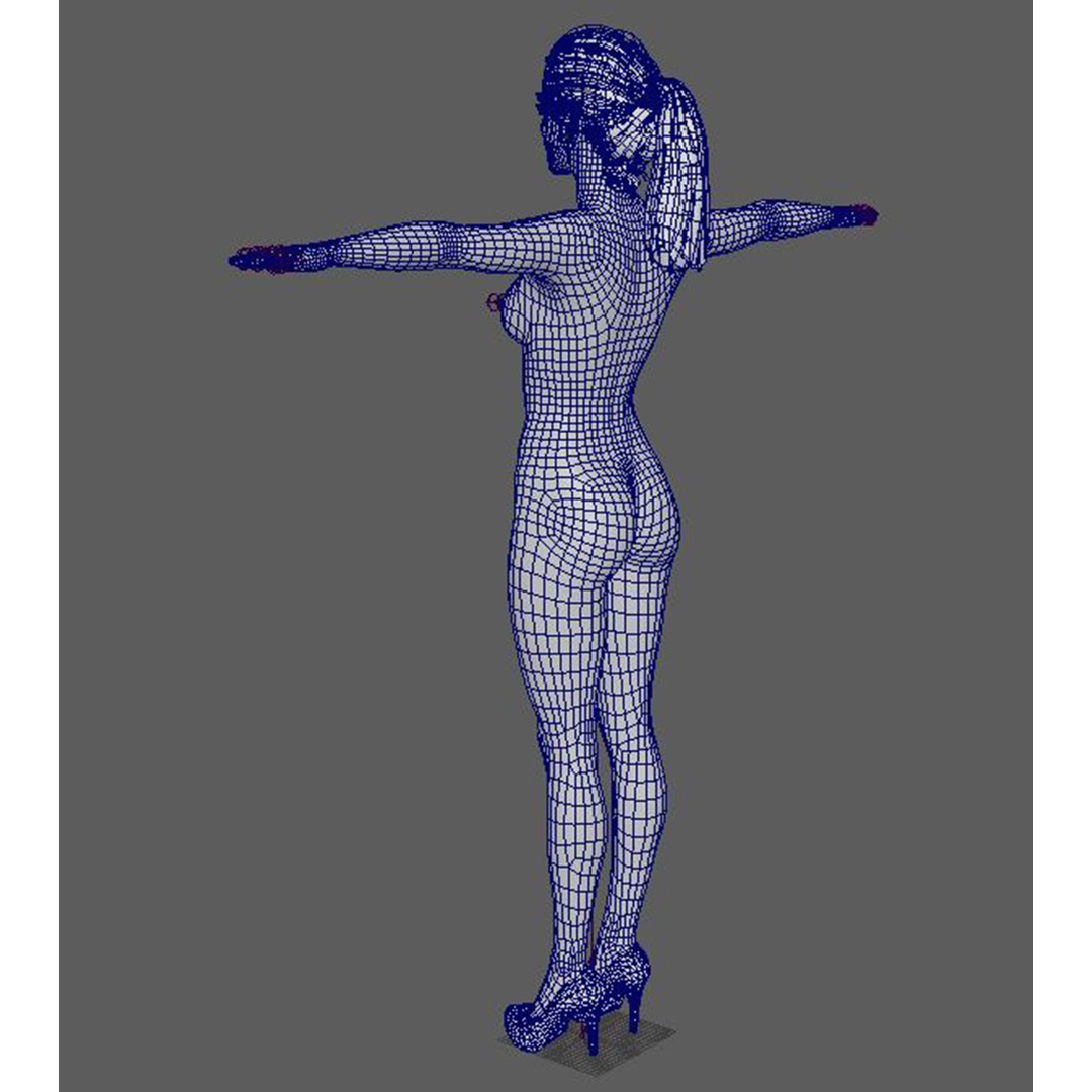 Irina Shayk 3D Model – Low Poly Rigged Character for Animation, FBX, OBJ - View 26