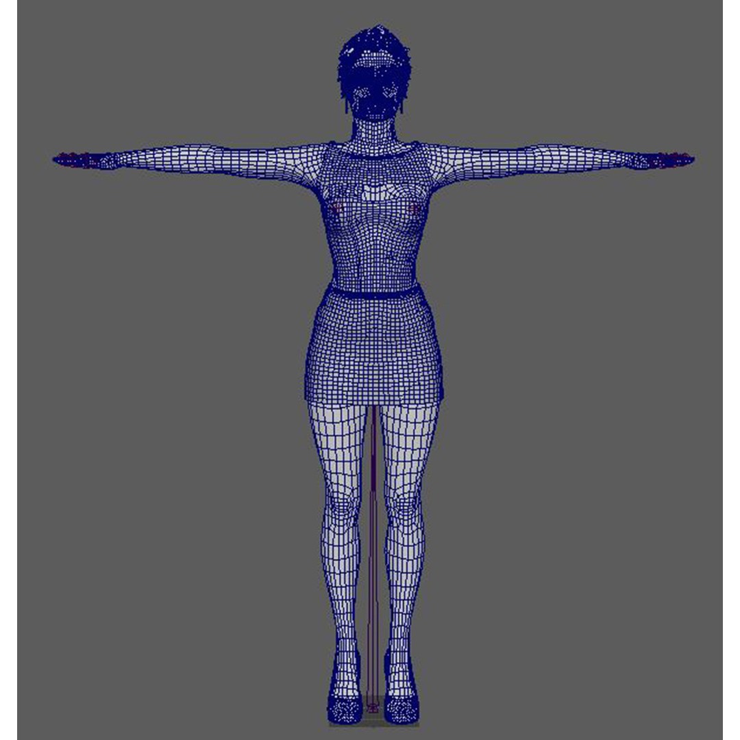 Irina Shayk 3D Model – Low Poly Rigged Character for Animation, FBX, OBJ - View 27