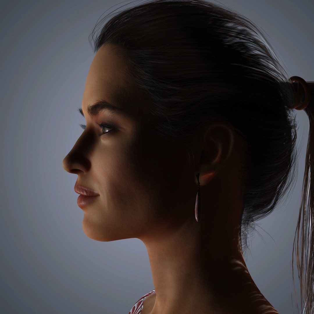 Irina Shayk 3D Model – Low Poly Rigged Character for Animation, FBX, OBJ - View 7